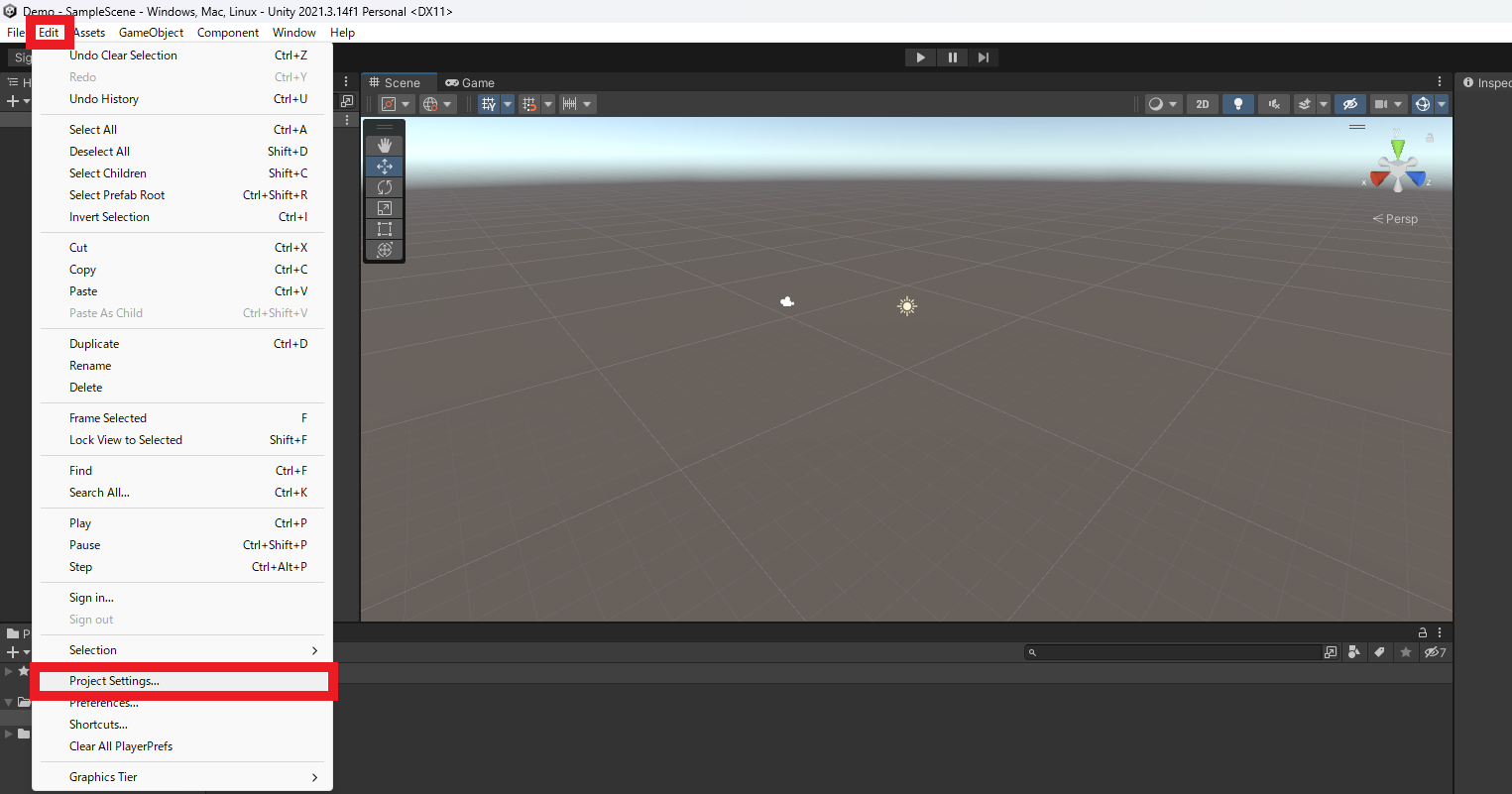 Project Settings